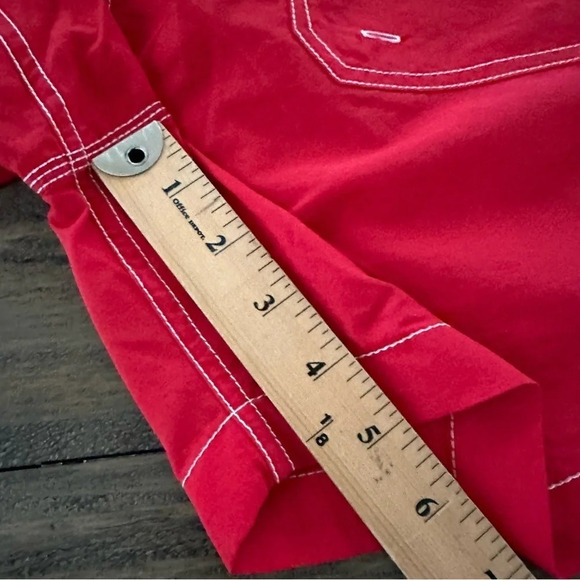 NWT southern proper Mens Medium Red Unlined Swim Shorts Trunks New 5” - Picture 5 of 5